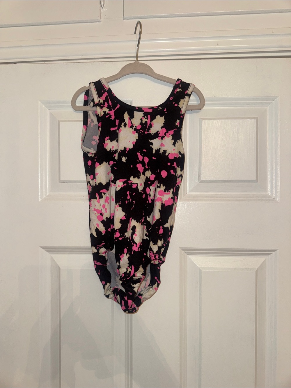 Pixielane Black and Pink Tie-Dye One Piece Swimsuit
